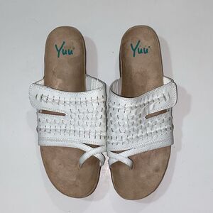 Yuu Judy White Sandals with Braided Strap Design Size 11M